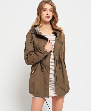 Superdry Bonded Rookie Parka Női Kabát Khaki | TGPFA1038